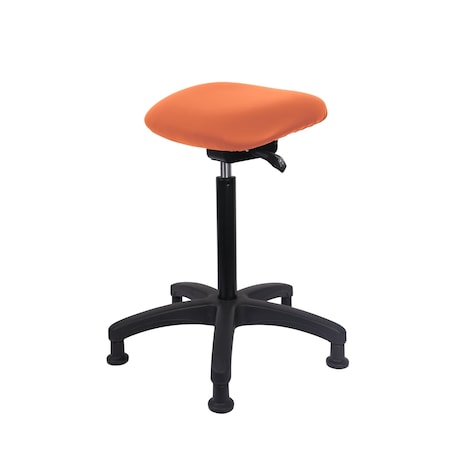 Blue Ridge Ergonomics Vinyl Sit-Stand - Standing Height with Stationary Glides in Orange Kist Trailblazer Vinyl VSTSS-RG-NF-RG-8613