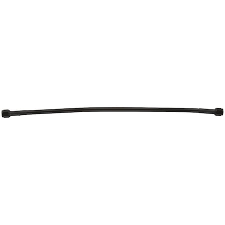 Powerhouse 12 in. No. 3 Two -3 Straight Ends Coated Braided Line Hose, Black PO3608089