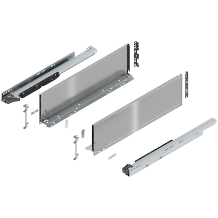 Blum 24in. C Height Legrabox Stainless Drawer Set, 170 Lbs Weight Rating 773C60S0I