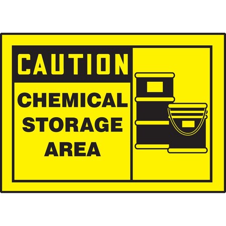 Accuform OSHA CAUTION SAFETY LABEL CHEMICAL LCHL610XVE