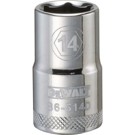 Dewalt Drive Socket, 6-Point, 14mm - 1/2in DWMT86514OSP