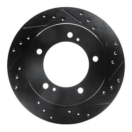 Dynamic Friction Co DFC Brake Rotor - Drilled and Slotted - Black 633-47059R