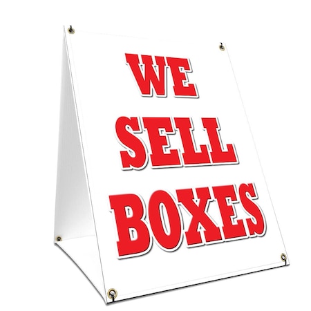 Signmission We Sell Boxes, 36 Inch x 24 Inch A-frame Yard Sign, Plastic Sign SBC-2436-We Sell Boxes