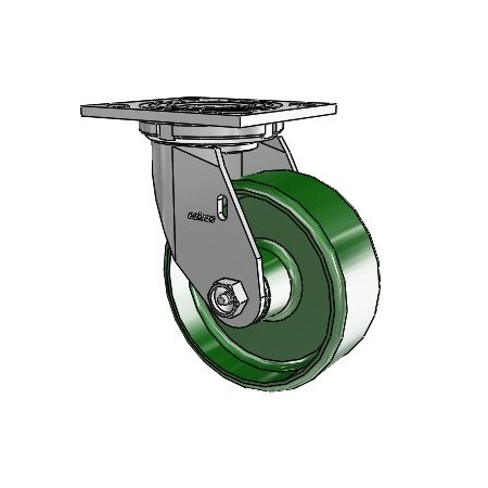 Colson 4 Series Swivel Plate Caster 4.05109.139 - Cast Iron 5" Dia. 1000 Lb. Cap. 4.05109.139