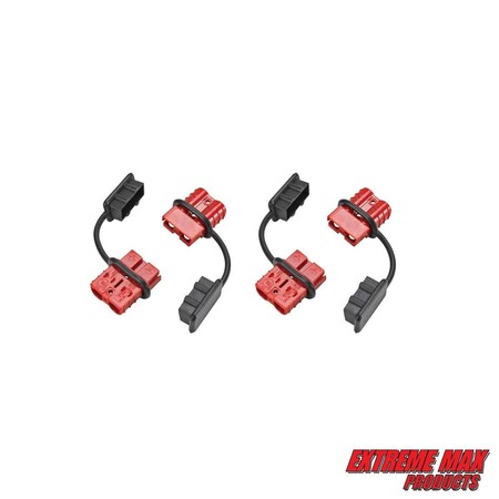 Extreme Max 5600.3102.2 Quick Connect Battery Plug for ATV / UTV Winches - 2-Pack 5600.3102.2