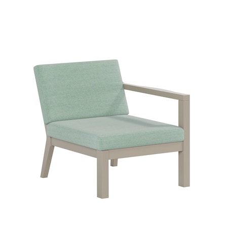 Polybird BREEZE DEEP SEAT SECTIONAL PIECE LEFT CHAIR WEATHERWOOD POLYBIRD P101-WW-CASP
