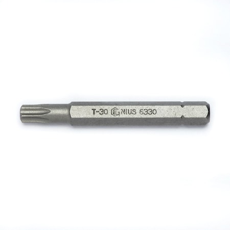 Genius Tools 1/4in Hex Shank, T-30 Star Screwdriver Bit 56mmL 6330