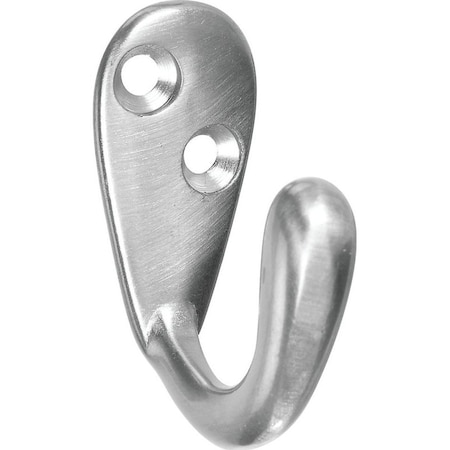 National Hardware SPB1425 Robe Hook, Zinc, Satin Nickel N830-142