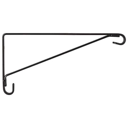 Landscapers Select Plant Bracket, 8-1/2 L, Steel, Black, Wall Mount Mounting GB0233L
