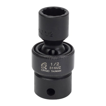 Sunex 3/8 in Dr 1/2 in 12 Pt Universal Impact Socket 316UZ
