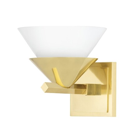 Hudson Valley Lighting Stillwell 1 Light Wall Sconce 7.5 In. Aged Brass 6401-AGB