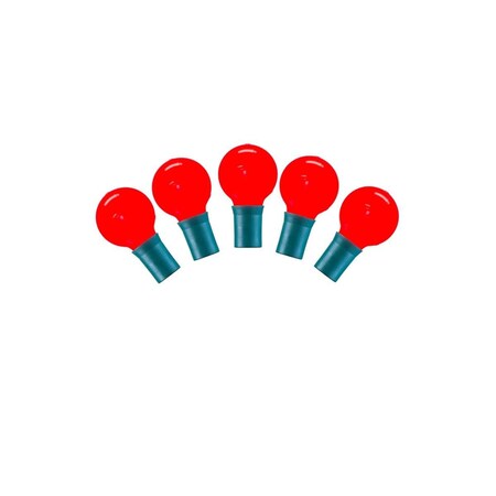 Vickerman 25 Light Red G30 LED Light on Green Wire with 8 in. Spacing & 16 ft. Christmas Light Strand, 12PK X8GCG33