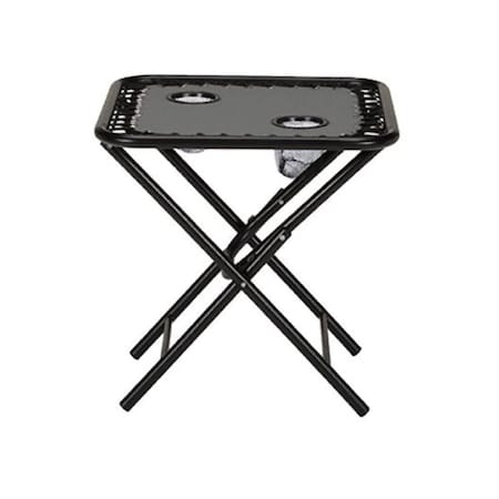 Woodard Sunny Isles Folding Side Table with 2 Cup Holders for Zero Gravity Chair, Graphite Gray 270113