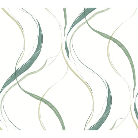 York Wallcoverings Ink Flow Green Wallpaper FM1095