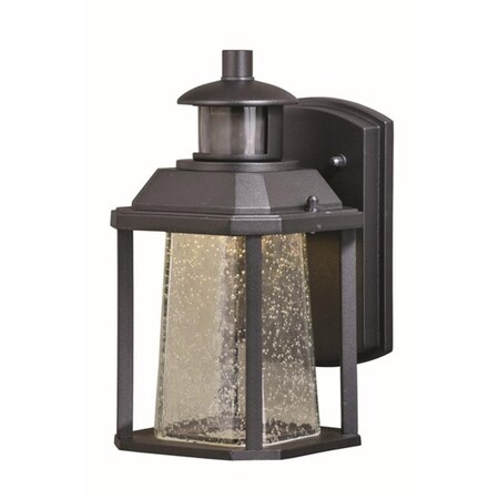 Perfecttwinkle 11W 5.5 in. Freeport Dualux LED Outdoor Wall Light Textured Black, Clear Seeded Glass PE1238440