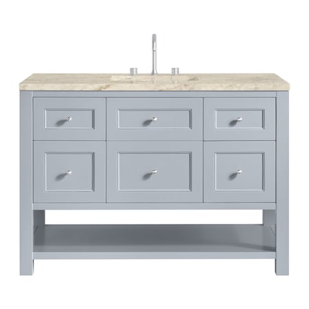James Martin Vanities Breckenridge 48" Single Vanity, Serenity Blue, w/ 3 CM Tajnar Eclos Top 330-V48-SRB-3TJR