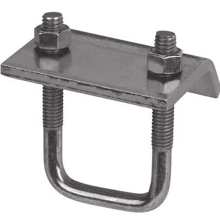 Newhouse Electric Channel to Beam Strut Channel Clamp with U-Bolt - Silver Galvanized BCUB