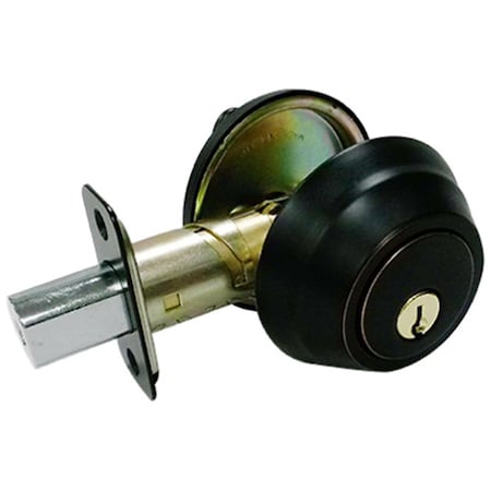 Taiwan Fu Hsing Industrial TruGuard Wavelet Single Cylinder Deadbolt, Aged Bronze 222894