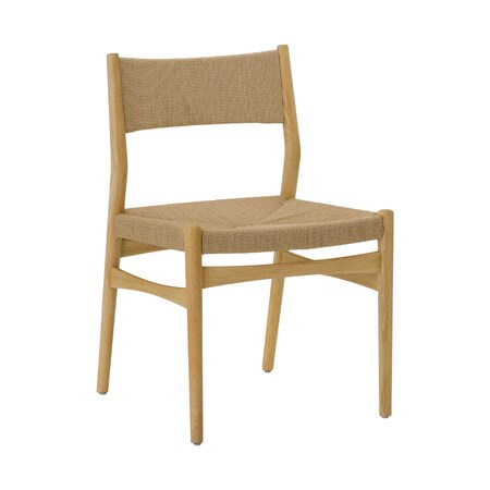 Homeroots Five Piece Oak Round Dining Set with Four Chairs 571727