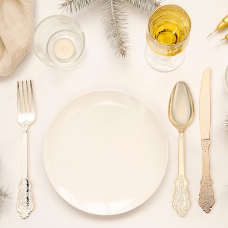 Smarty Had A Party Shiny Metallic Gold Baroque Plastic Cutlery Set - Spoons, Forks and Knives (600 Guests), 1800PK 7959-GBQCS-CASE