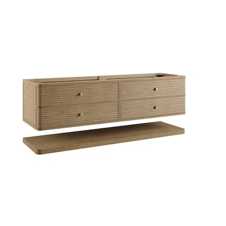 James Martin Vanities Allamari 72" Double Vanity Cabinet, Dune Mist D640-V72-DMS
