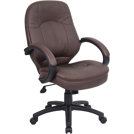 Boss Office Products Boss Norstar B726-BB Boss Leatherplus Executive Chair B726-BB
