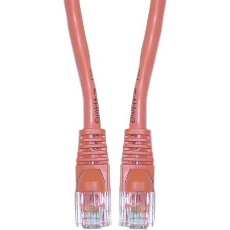 Cable Wholesale Cat5e Orange Ethernet Patch Cable Snagless Molded Boot 100 foot 10X6-031HD