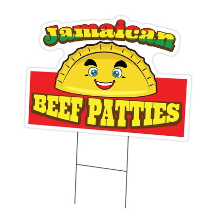 Signmission Jamaican Beef Patties Die Cut Yard & Stake outdoor plastic window, 1824-Jamaican Beef Patties C-DC-1824-Jamaican Beef Patties19