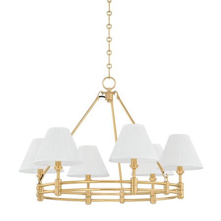 Hudson Valley Lighting Howard 6 Light Chandelier in Aged Brass by Mark D. Sikes MDS1800-AGB