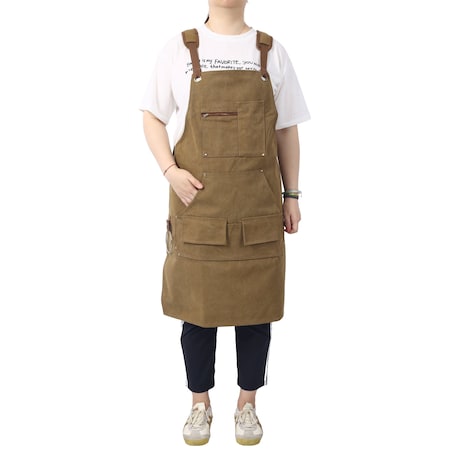 Edendirect Heavy Duty not waxed Canvas Tool Apron, Adjustable Tool Apron, 16 Oz , Fully Adjustable IR-W465P181588