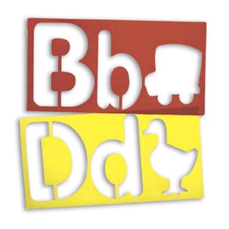 Roylco Big Alphabet and Picture Stencils - 7 in. x 13 in. - 26-pkg, 26PK R5618