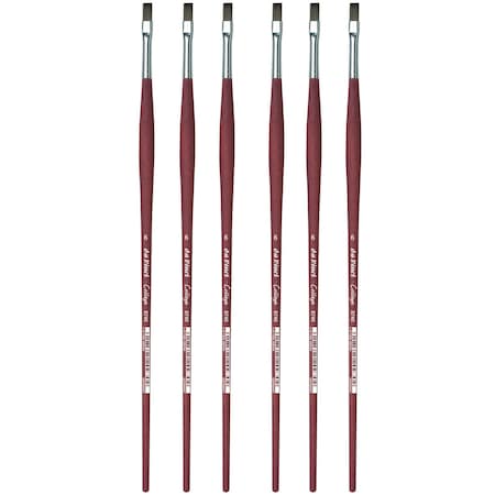 Da Vinci COLLEGE Student Brush, Synthetic, Acrylic & Oil, Flat, Series 8740, Size 6, 6PK VA-8740_6