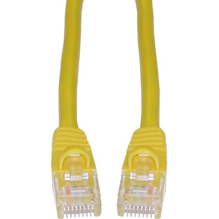 Cable Wholesale Cat5e Yellow Copper Ethernet Patch Cable, Snagless/Molded Boot, POE Compliant, 14 foot 10X6-08114