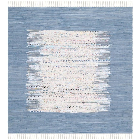 Safavieh 4 x 4 ft. Montauk Hand Woven Square Area RugIvory & Dark Blue MTK711E-4SQ