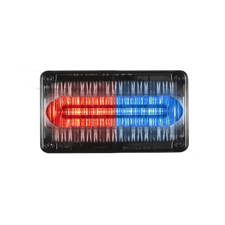 Code 3 LED PrizmIi, With Clear Lens, R/B, 4"X6" 4612CRB-75