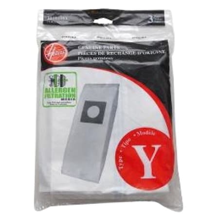 Hoover Type-Y Allergen Vacuum Bag, Paper 4010100Y