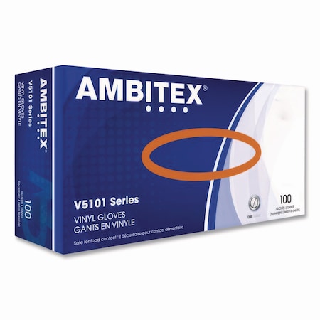 Ambitex L5101 Series Powdered Latex Gloves, 4 mil, Large, Cream, 100PK LLG5101