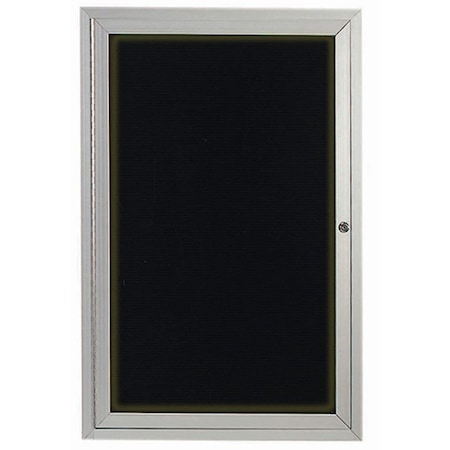Aarco Illuminated Outdoor Enclosed Directory w/ Al Frame, Clear Satin Anodized Finish, 48''Hx36''W OADC4836I