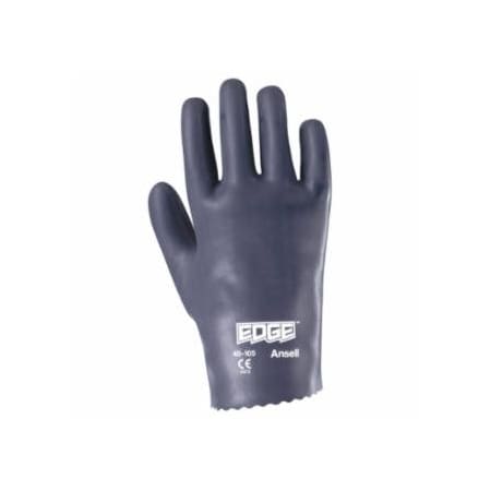 Edge 40-105 Nitrile Gloves, Slip-On Cuff, Cotton Lined, Size 10, Gray, 12PK 012-40-105-10