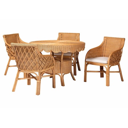 Bali & Pari Tudor Natural Rattan Dining Set 262-14188-13944-ZORO
