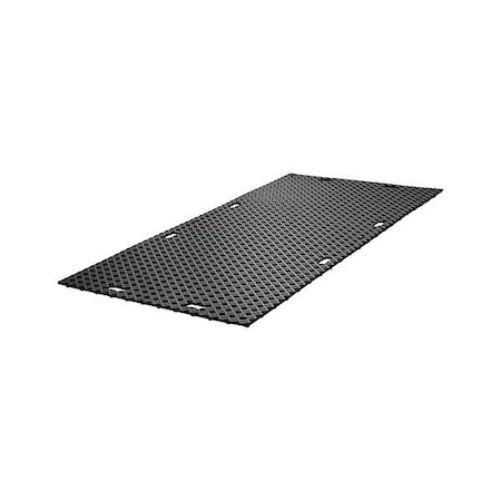 Checkers Economical Black Ground Protection Mat, HDPE, 3 ft W x 6 ft L, 1/2 in Thick MM36