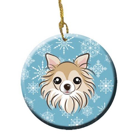 Carolines Treasures Snowflake Chihuahua Ceramic Ornament BB1685CO1
