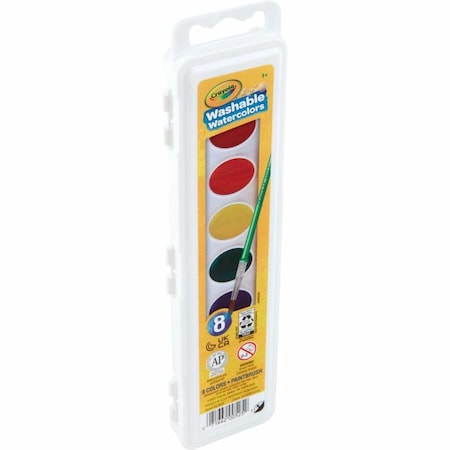 Crayola 8 Count Washable Watercolor Set, Assorted, 8PK CYO530525