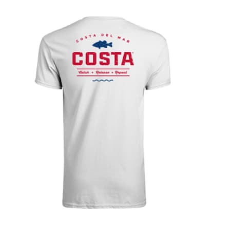 Costa M Short Sleeve Men's Crew Neck Blue/Red/White Topwater Tee Shirt FQA400026-1A6M