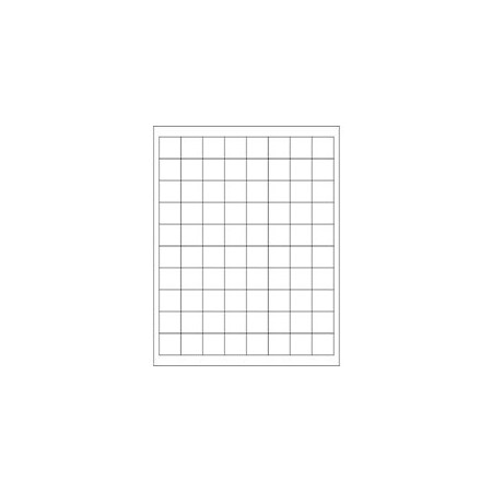 Bubblefast 1 x 1'' Weather-Resistant Laser Labels-80 Labels per Sheet BFLL245WR