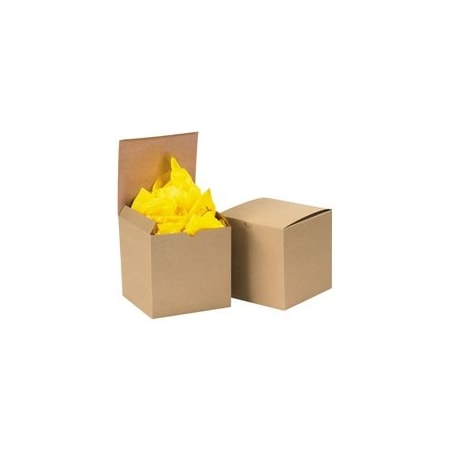 Bubblefast 100-6 x 6 x 6'' Kraft Gift Boxes, 100PK BFGB666K