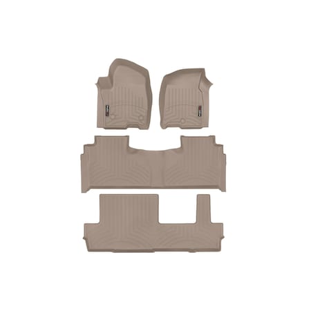 Weathertech Tan, Front, rear, and rear Floorliners 451632-1-2-6