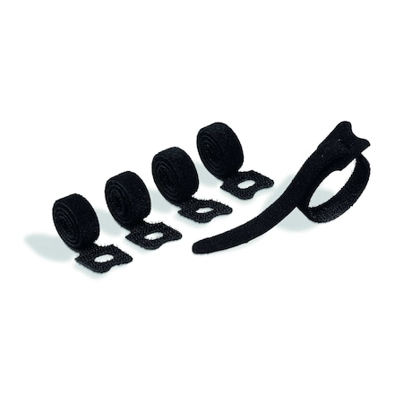 Durable Office Products Velcro cable tie w/ loop Grip, black, PK 5 503601