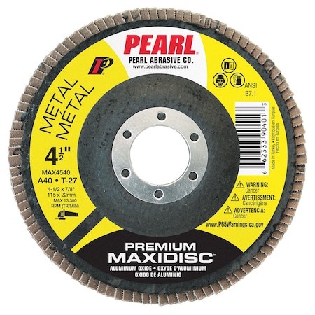 Pearl Premium AO Maxidisc 4-1/2 x 7/8 A40 T-27 MAX4540