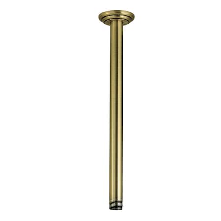 Kingston Brass 12" Rain Drop Ceiling Mount Shower Arm with Round Flange, Antique Brass K211C3